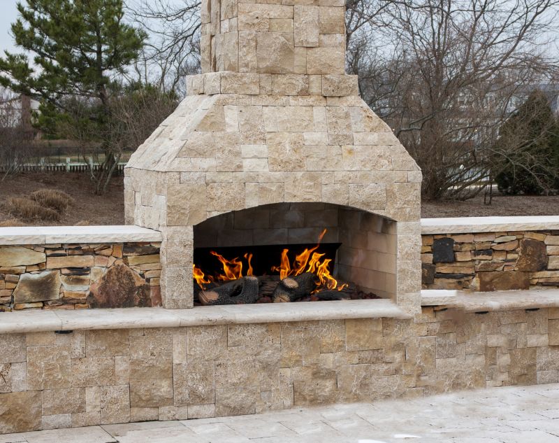 Restored Stone Fireplace